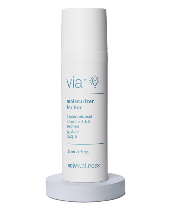 Close-up of Solv Wellness products arranged on a table