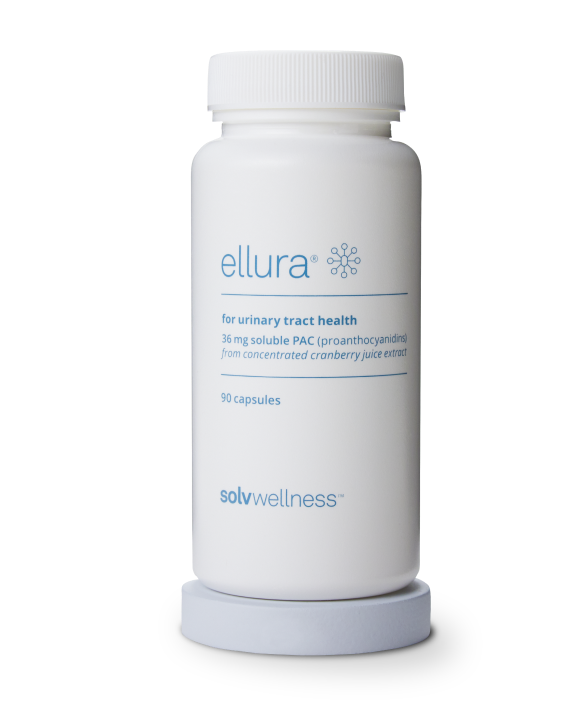 Ellura 90 count cranberry supplement for UTI prevention and relief