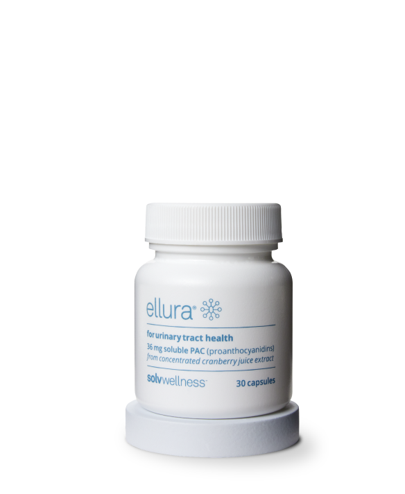 Ellura cranberry supplement for UTI prevention and relief